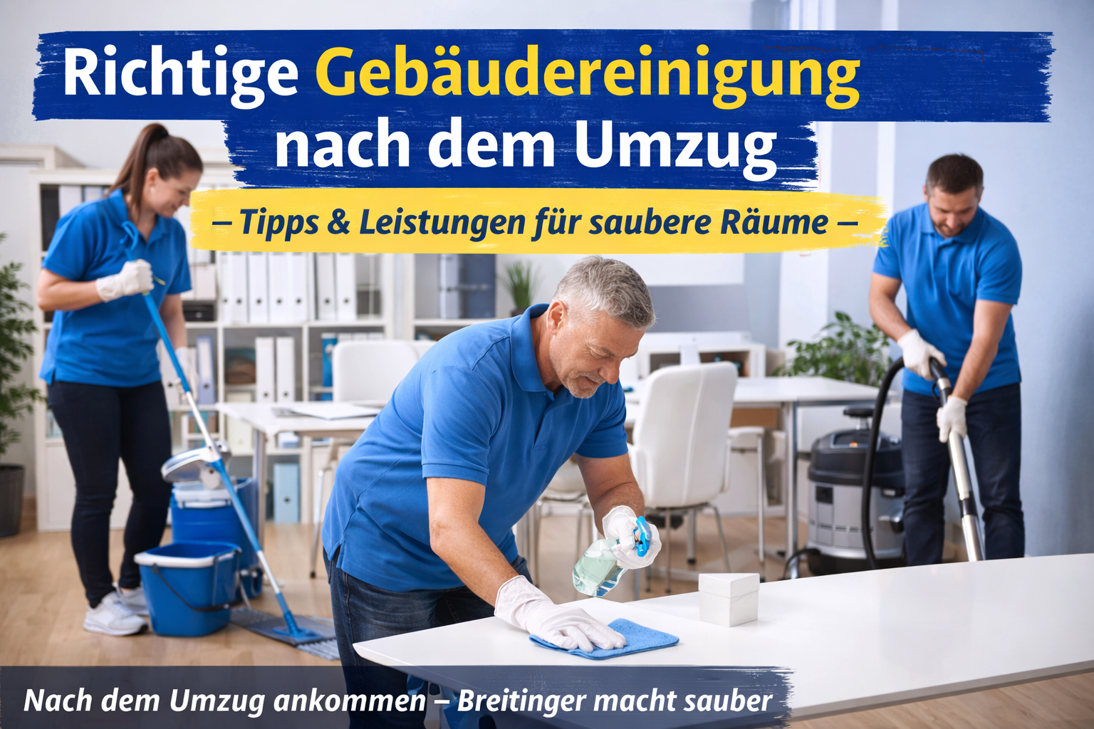 Professioneller Gebäudeservice bei der Reinigung nach einem Umzug