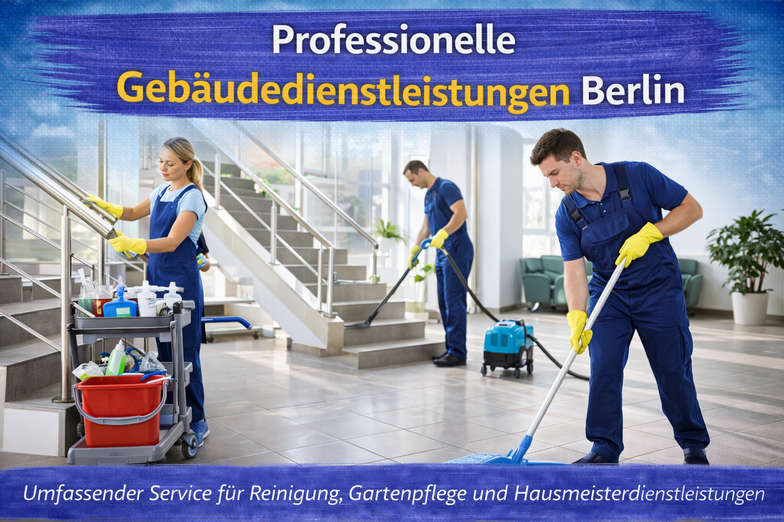 Nachhaltige Gebäudereinigung in einem modernen Bürogebäude in Berlin