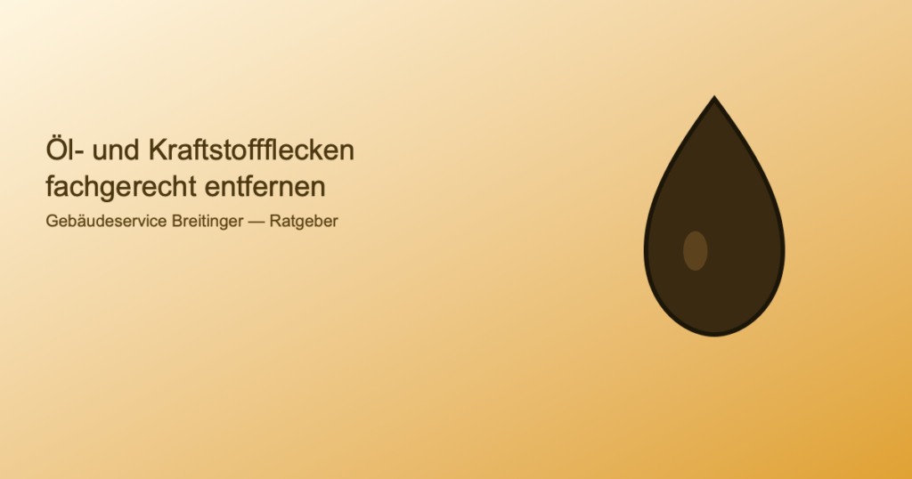 Post11 Img2 1024x538 Symbolbild eines Öltropfens für Öl- und Kraftstoffflecken in der Tiefgarage