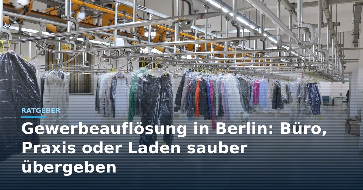 Geräumte und gereinigte Gewerbefläche in Berlin bereit zur Rückgabe